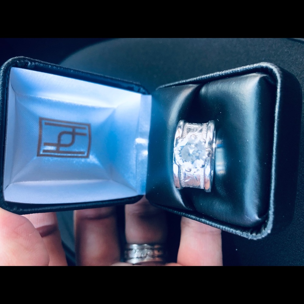 INSPIRED HYO SILVER WESTERN ENGAGEMENT RING-8